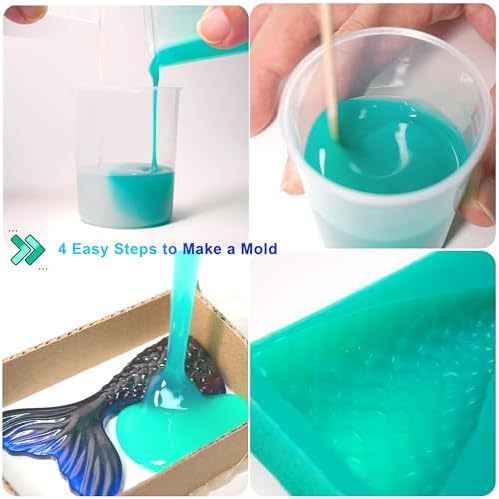 BBDINO Super Elastic Silicone Mold Making Kit 8A Clear 4.4 Lbs - Image 5