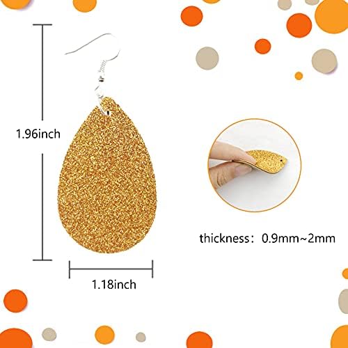 AOUXSEEM 401 Pcs Faux Leather Earrings Making Kit, Contains 120 Pcs Random Double Sided Teardrop Precut Earrings Pieces Hooks Jump Rings Opener Display Cards Self-Adhesive Bags - Image 4