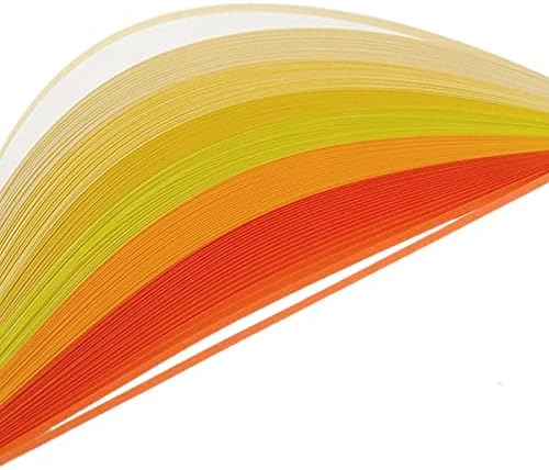 ODETOJOY Yellow Gradient Quilling Paper Strips, 5MM Width 21inch Length 120PCS, Color Ramps Chromatic Crescendo Paper Filigrana for DIY Crafts - Image 2