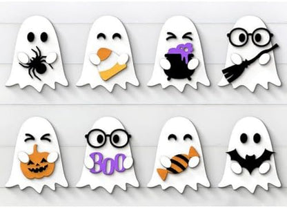 8Pcs Halloween Ghost Cutting Dies for Card Making, Pumpkin Broom Candy Bat Spider Die Cuts All Saints' Day Metal Embossing Stencil for DIY Scrapbooking Cards Decorative - Image 5