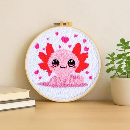 Punch Needle Kit for Beginners Adults-Cute Axolotl,with Video Tutorial - Image 2
