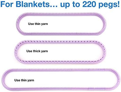 Authentic Knitting Board Adjustable Multi-Knit Loom, snap in parts, small and large gauge - Image 3