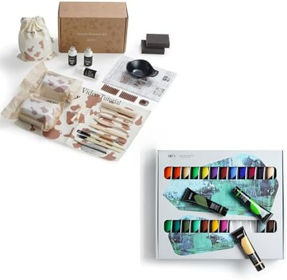 ARTIFY Air Dry Clay Kit & ARTIFY Acrylic Paint, Set of 48 Color by ARTIFYartsupplies