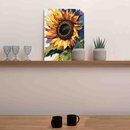 Aihonmin Sunflower Paint by Number for Kids and Adults Beginner，Gardens Paint by Number Kits on Canvas,Farmhouse Wall Art Prints Graffiti DIY Gift Oil Painting,Home Wall Decor，(DIY Frame - Image 4
