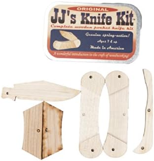 JJ’s Knife Kit Original Wooden Pocket Knife Making Kit | Perfect Beginner Knife Making Kit To Teach Knife Safety | Canoe Style Toy Knife | Ages Seven And Up | Made In The USA - Image 2