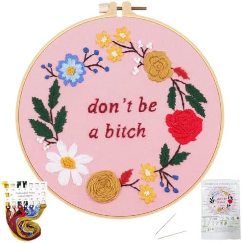 Nuberlic Funny Embroidery Kit for Beginners, Cross Stitch Kits by Nuberlic