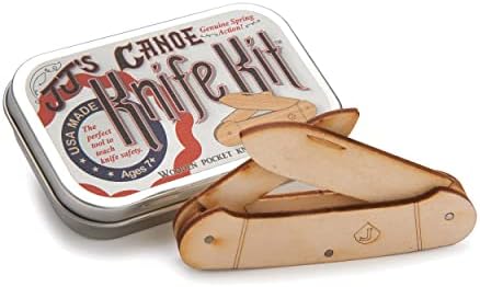 Channel Craft Canoe Wooden Knife Kit USA Tin Box - Image 2