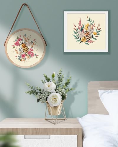 TINDTOP 2 Pack Embroidery Kit for Adult, Embroidery DIY Starter Kit, with Stamped Patterns, Hoop, Tools, Colorful Threads with Needles, Instructions (Bee) - Image 5
