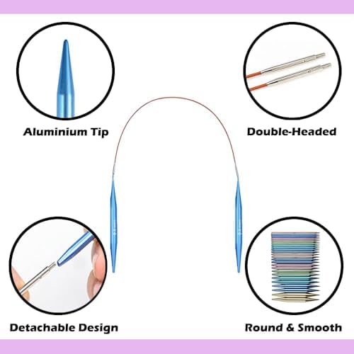 Yarniss 13 Pairs Circular Knitting Needle Set with Cable 3.0~10.0mm - Image 4