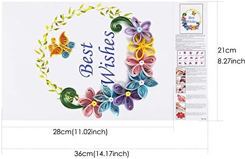 Rancco 20 Pcs Quilling Paper Stencils + 10 Pcs PVC Sheets, A4 Quilling Art Template Paper Filigree Pattern Origami Template, Wall Art Filigree - Image 6