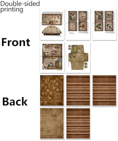 XINPOCUT Autumn Diary Folio Junk Journal Kit,Folio Booklet Craft Kit, Junk Journal Kit, Scrapbooking Supplies, Journaling Decor, Mini Folio Writer Folder Project, Arts & Crafts Gifts - Image 6