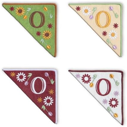 Personalized Embroidered Corner Mark, 4 Pack, Finished Initial Felt Bookmark Corner, Gift for Book Lover by Unknown