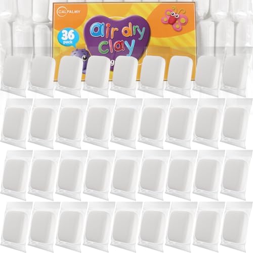 CALPALMY Air Dry Foam Clay (36 Pack), 360g White Moldable Soft Clay for Kids Gifts Partty and School Project Supplies, Perfect for Crafting Cosplay and Artistic Projects by CalPalmy
