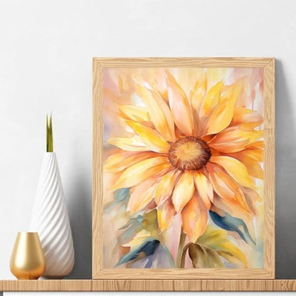 Natuyalo Paint by Numbers Kit for Adults - Sunflower DIY Adult Paint by Number Kits Flowers Acrylic Canvas Painting for Adults Beginners Kids Art Crafts Without Frame, 16x20 Inch - Image 2