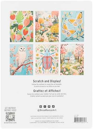 Brea Reese Ethereal Summer Scratch Art Paper Pad - 6 Guided DIY Designs - Image 2