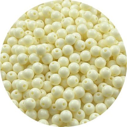 300pcs Acrylic Round Beads for Crafts 8mm Resin Candy Color Spacer Beads with Hole for Jewelry Making Sewing Crafts Decoration Necklaces Bracelets Earrings Supplies(Cream) by Unknown