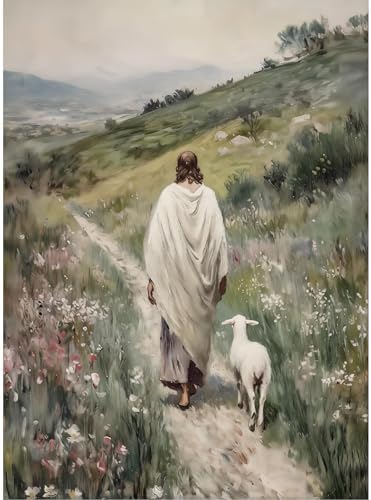 Christianity Paint by Numbers Kit for Adults Framed Canvas, Frameworkless by FairylandJinWenn