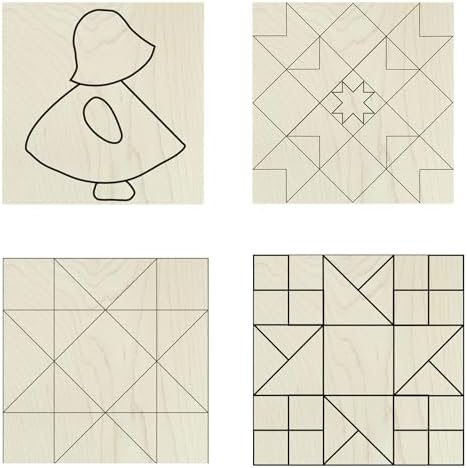 Barn Quilt Sewing Pattern DIY Kit, 6 Inches, Dutch Girl by AVTRBoutique