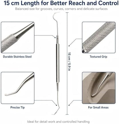 Wax Carvers Set Double Ended Dental Wax Modeling Sculpting Tools Dental Picks Polymer Pottery Clay Carving Tool Stainless Steel 12 Pieces - Image 5