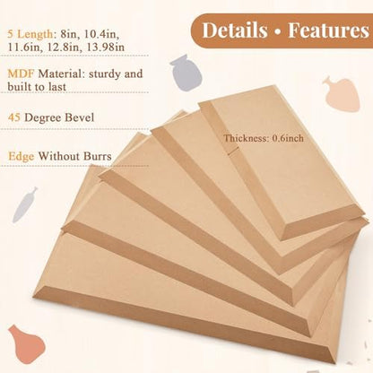 Sunnychicc 5 Pcs Rectangle Pottery Molds for Handbuilding,6.14-10.87 Inch - Image 2