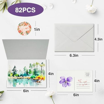 30 Pack Foldable Blank Watercolor Cards with Envelopes 4"x6" - Image 5