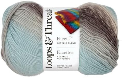 Loops & Threads Facets Yarn - Yarn for Knitting, Crochet, Weaving, and Arts & Crafts - Slate, Acrylic, 3.5 oz by LoopsThreads