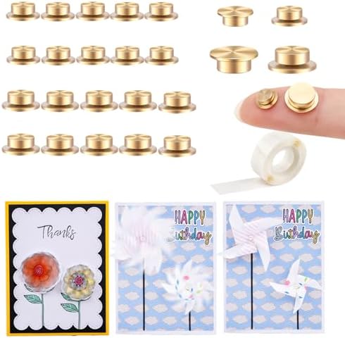 20PCS Mini Metal Rotating Bearings for DIY Handmade Crafts Paper Cards Scrapbooking DIY Greeting Cards 360°Rotation Smooth Spin Mechanism Spinner for Jewelry Making Nail Decoration(0.4inch&0.3inch) by BAOFALI