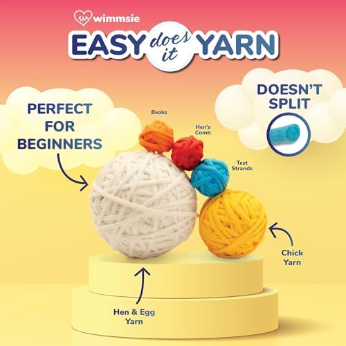 Wimmsie Crochet Animal Kit for Beginners - Easy Beginner Crochet Kit for Kids - Amigurumi Chicken Chick & Egg - 3 Kawaii Stuffed Animals - Cute DIY Yarn Plush - Image 2