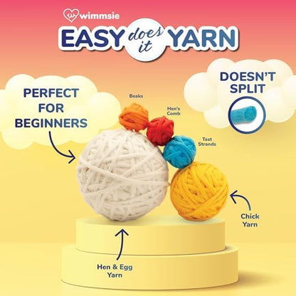 Wimmsie Crochet Animal Kit for Beginners - Easy Beginner Crochet Kit for Kids - Amigurumi Chicken Chick & Egg - 3 Kawaii Stuffed Animals - Cute DIY Yarn Plush - Image 2