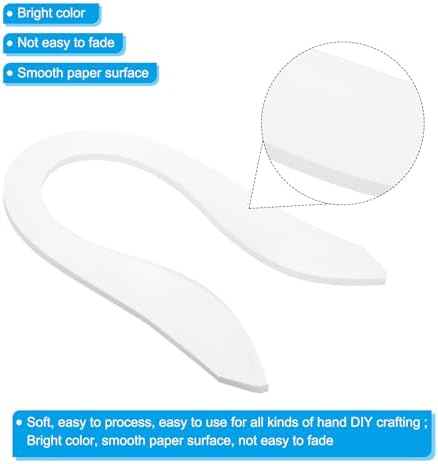 PATIKIL Quilling Strips Paper 600pcs 5mm 39cm Origami Paper Quilling Kits for Art DIY Hand Craft Christmas, White - Image 3
