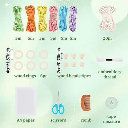 FREEBLOSS 6 Set DIY Macrame Gnomes with Instruction Spring Santa Claus Design Macrame Kit for Beginners Macrame Santa Claus for Christmas Tree Decor Christmas Tree Ornaments - Image 2