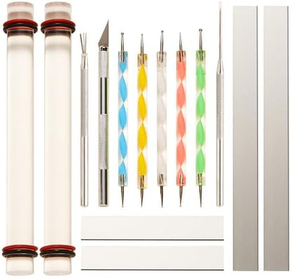 14 Pcs Clay Tools & Pottery Tools Kit, Polymer Clay Earring Making Kit by Unknown