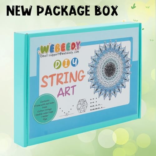 WEBEEDY DIY 3D String Art Kit for Adults Beginners, Evil Eye Craft Kit, Include All Necessary Accessories and Frame, Christmas Home Wall Decorations Unique Gift - Image 5