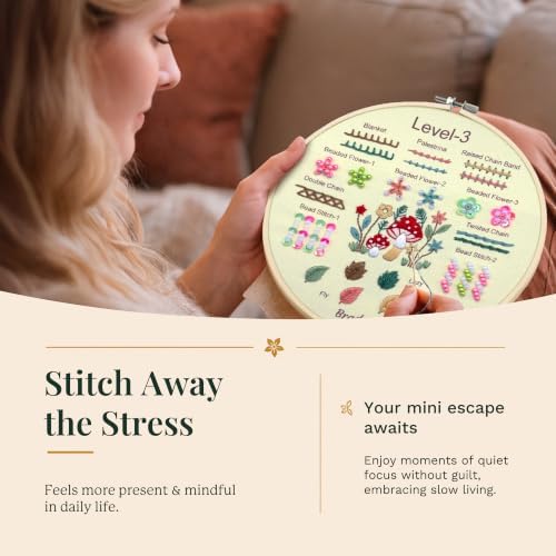 Bradove Beginner Embroidery Kit for Adults and Kids - Image 6