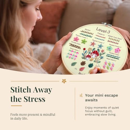 Bradove Beginner Embroidery Kit for Adults and Kids - Image 6