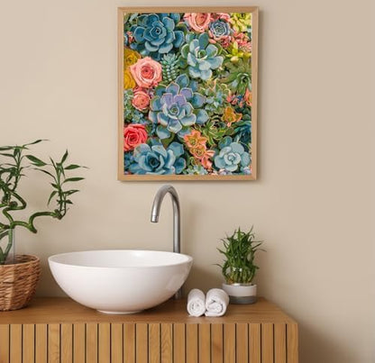 DOTSTART Paint by Numbers Kit for Adults,Colorful Succulents Plants Paint by Number for Adults,Acrylic Adults' Paint-by-Number Kits, Easy Paint by Number Adult Canvas for Home Art Decor, 16X20 inch - Image 4