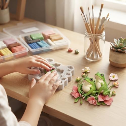 Frog Polymer Clay Molds Frog Flower Silicone Mold - Image 5