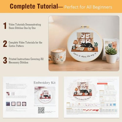 Zepiany Embroidery Kit for Beginners Cat All in One Cross Stitch Starter - Image 7