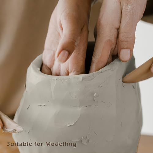 ReArt Natural Air-Dry Clay 5lbs for Sculpting, Wheel Throwing, Hand Building, All-Purpose Modeling Clay, Gray - Image 4