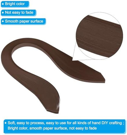 PATIKIL Quilling Strips Paper 600pcs 5mm 39cm Origami Paper Quilling Kits for Art DIY Hand Craft Christmas, Dark Coffee - Image 3