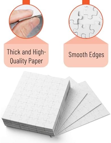 Mr. Pen- Blank Puzzle, 72 Pack, 48 Pieces/Pack, 8.5" x 11", White - Image 3