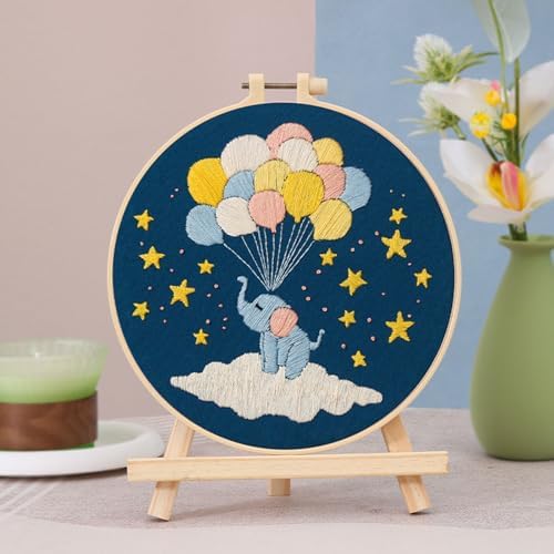 FEIYUENO 3 Sets Embroidery Starter Kits for Beginners Adults (Ballon) - Image 5
