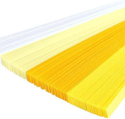 1080 Sheets Star Origami Paper Solid Gradient Color Star Paper Strip Colorful Handcraft Lucky Star Paper Double Sided Origami Stars Paper DIY Paper Arts Gradient Yellow by Unknown