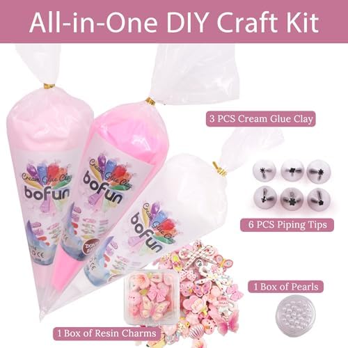 BoFUN Whipped Cream Glue Decoden Cream for DIY Crafts, Phone Case, Jewelry - Image 2