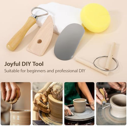 Tovotum Pottery Sculpting Tools 32PCS Ceramic Clay Carving Tools Set - Image 5