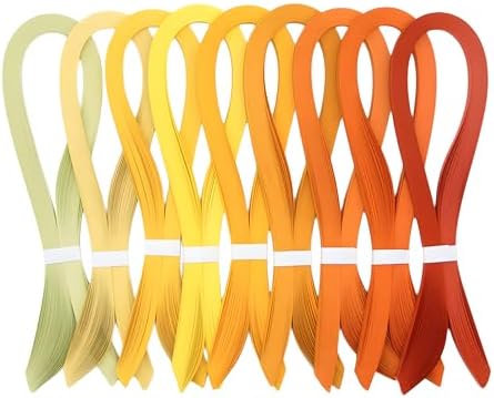ODETOJOY Quilling Strips 5mm Paper Quilling Set 120pcs Strips 52CM Solid Color Origami Paper DIY Hand Crafts Quilling Paper Strips (Yellow) - Image 4