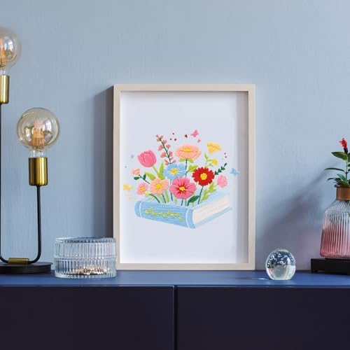 Louise Maelys Floral & Book Embroidery Kit for Beginners DIY Craft Kit - Image 6