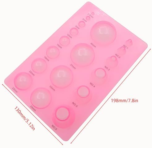 sunnates 2 PCS 3 Row Paper Quilling Tools 3D Half Ball Domes DIY Roll Tool Plastic Mini Quilling Molds for DIY Paper Art Tools Blue Pink - Image 2