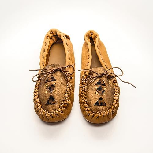 Realeather C4604-03 Adult Moccasin Leathercraft Kit, Size 8-9, Golden Tan, 1-Pair - Image 7