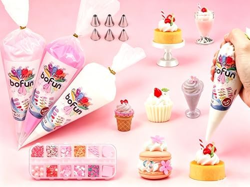 BoFUN Decoden Cream Glue Charms Kits, Whipped Cream Glue Clay for Crafts - Image 5